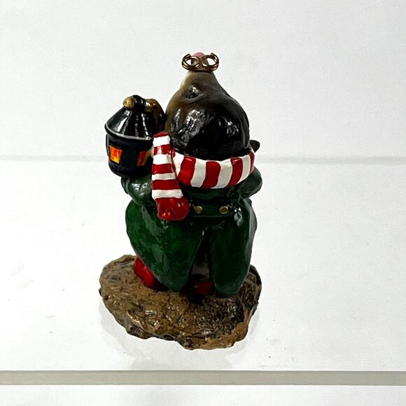 Wee Forest Folk Mr. Mole 1992 Red Boots MO-00 Annette Petersen Christmas Holiday - Picture 3 of 8